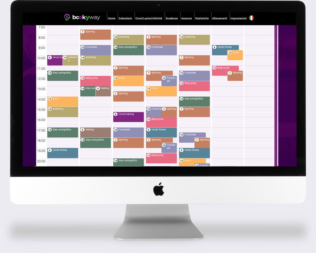 Calendario Bookyway per Pole Dance
