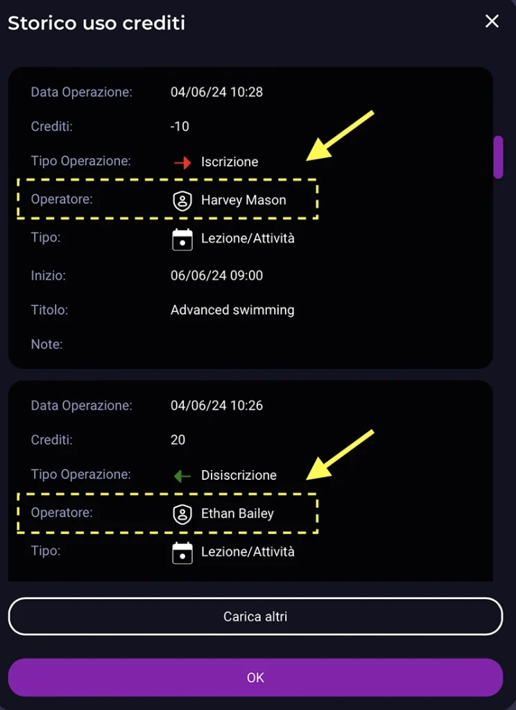Tracciatura operazioni su crediti degli amministratori